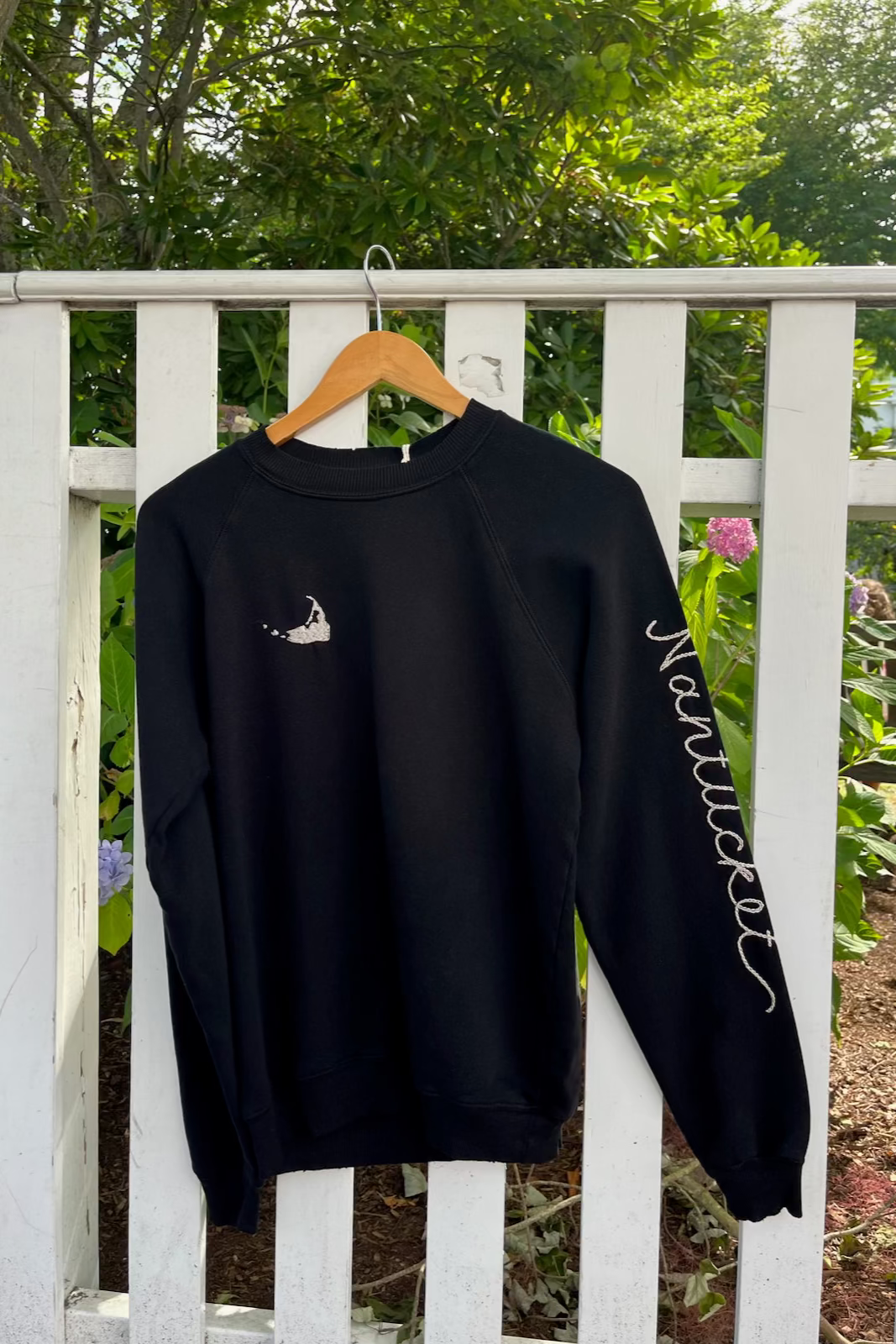 Island Sweatshirt- Nantucket Sleeve- Black