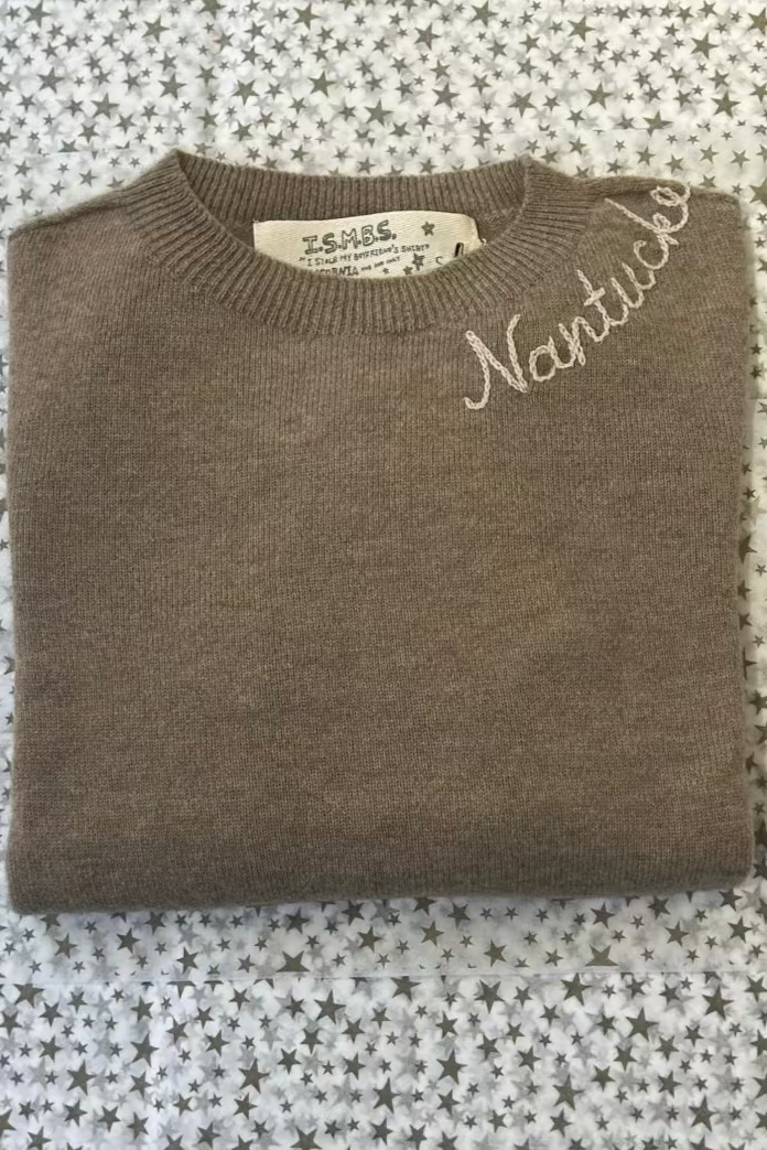 Cashmere "Nantucket" Sweater - Coffee