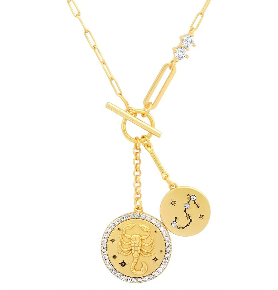 Gold Double Zodiac Pendent