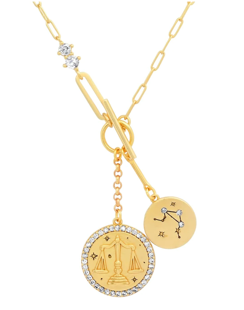 Gold Double Zodiac Pendent