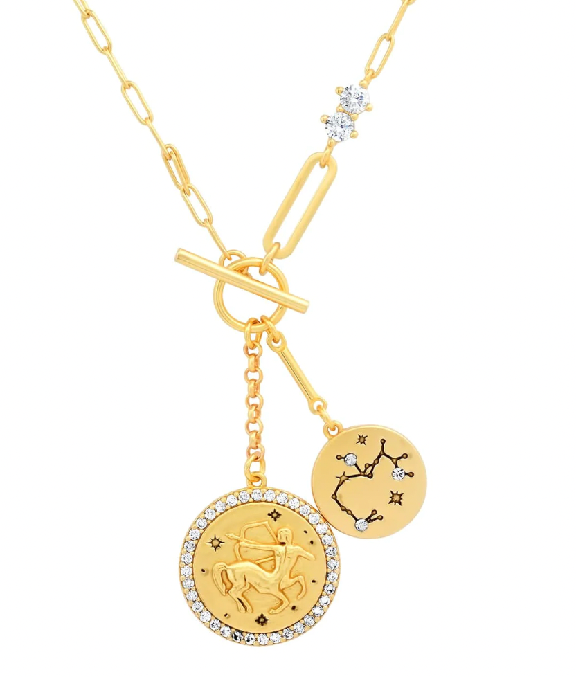 Gold Double Zodiac Pendent