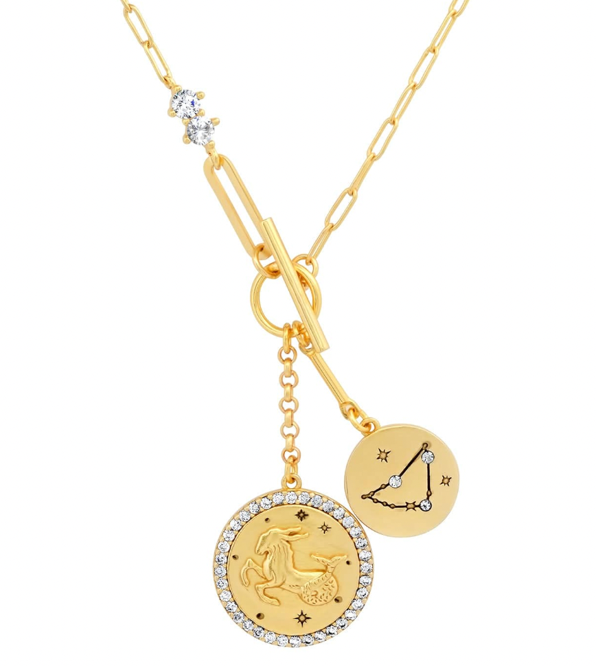 Gold Double Zodiac Pendent