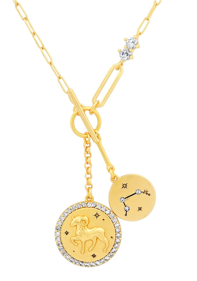 Gold Double Zodiac Pendent