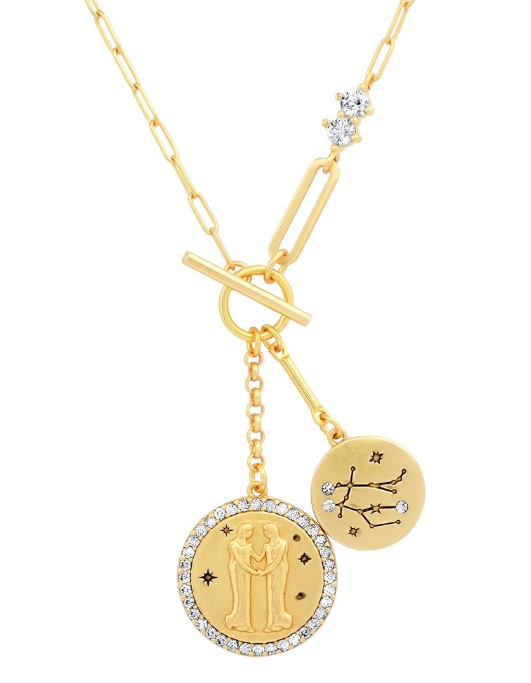 Gold Double Zodiac Pendent