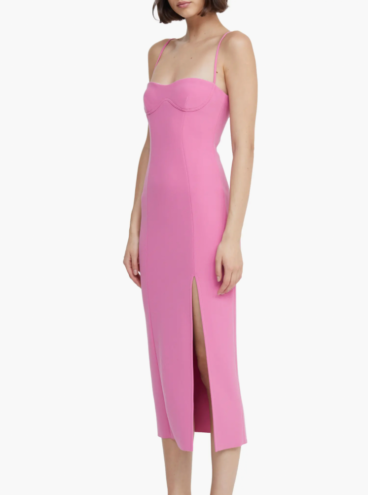pink salt dress Chaser Porter Pink Salt Midi Dress