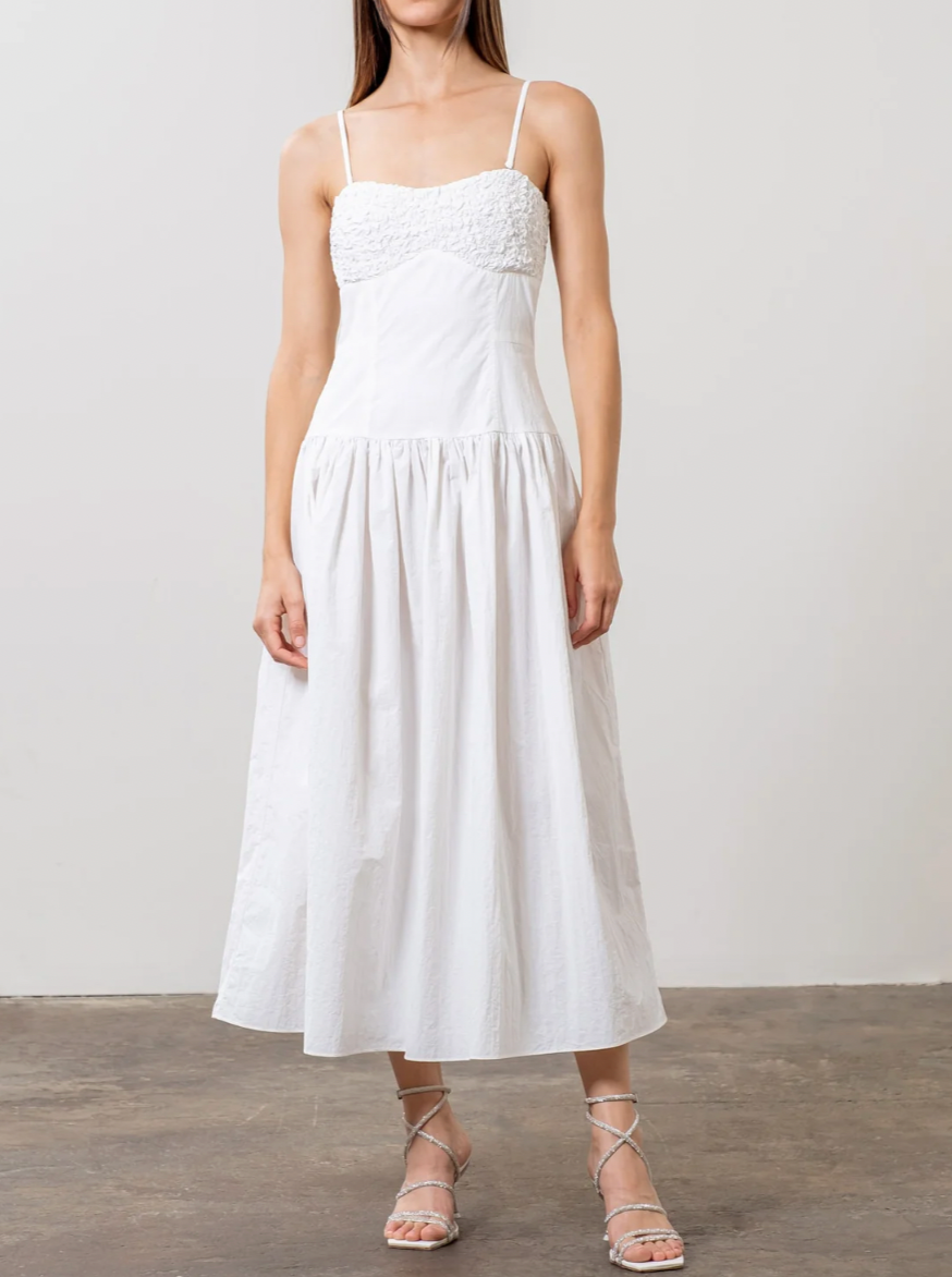 Sleeveless Shirred Midi Dress Sleeveless Shirred Midi Dress