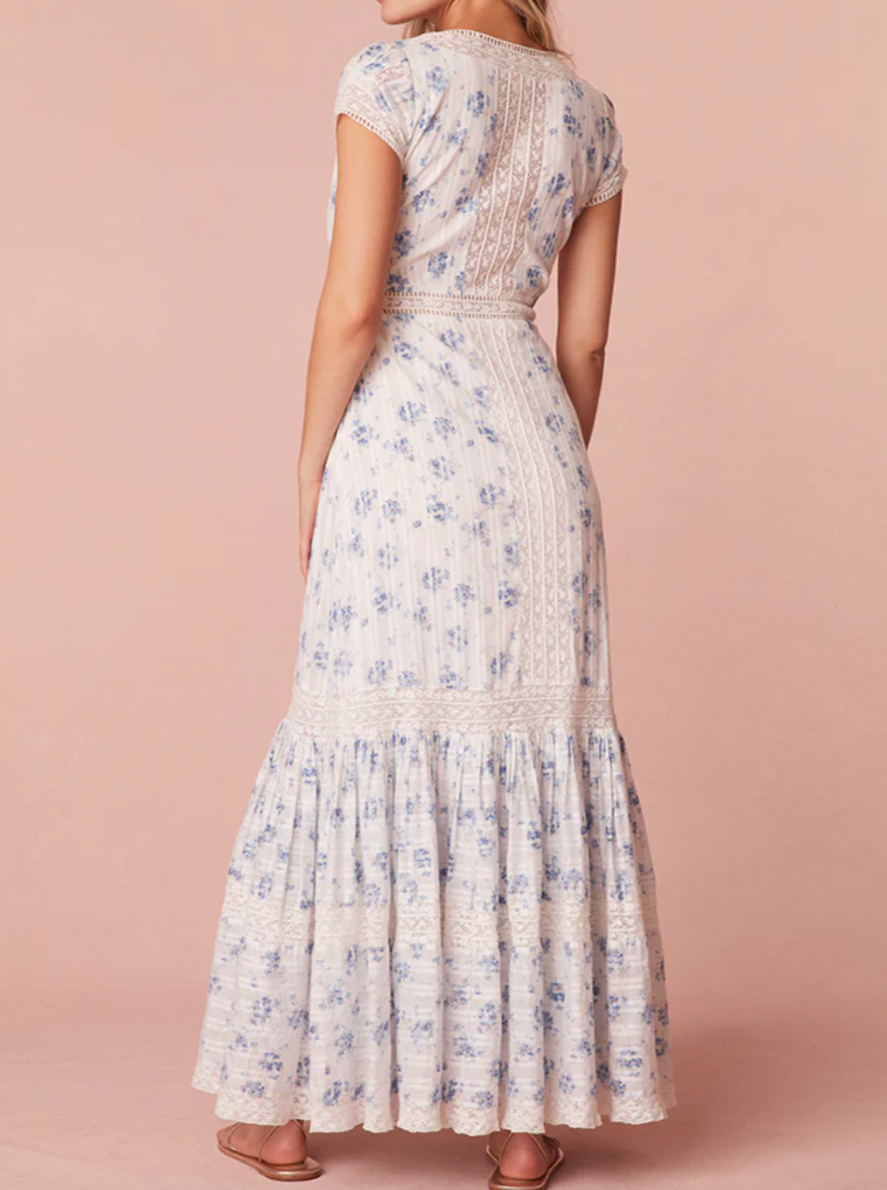 Vermella Cotton V-Neck Maxi Dress