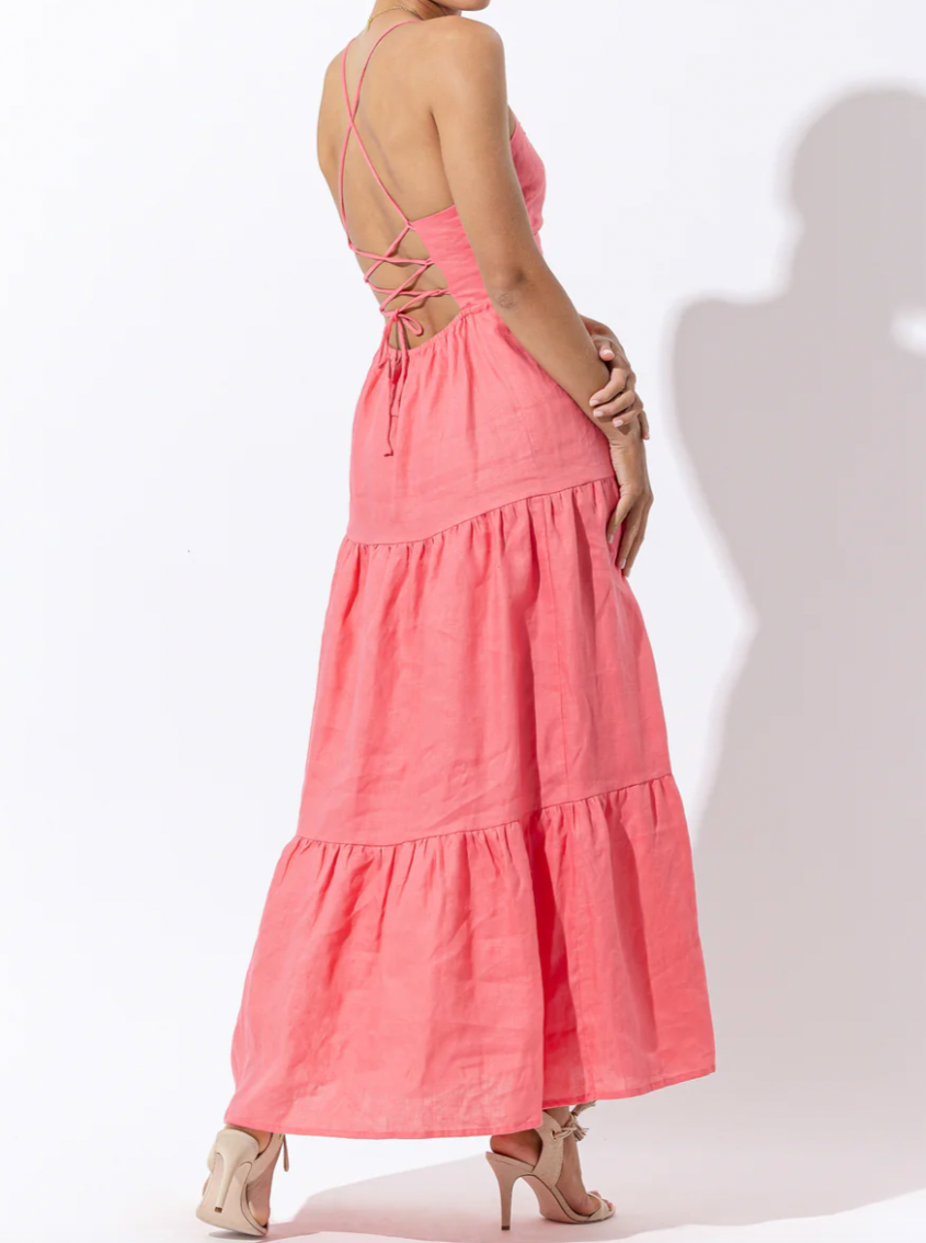 Maya Linen Maxi Dress