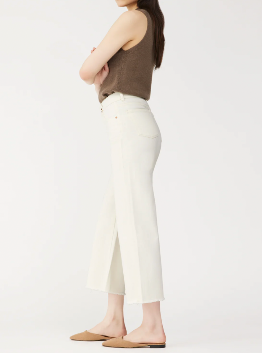 Hepburn Wide Leg High Rise - Eggshell