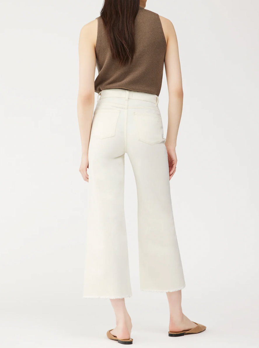 Hepburn Wide Leg High Rise - Eggshell