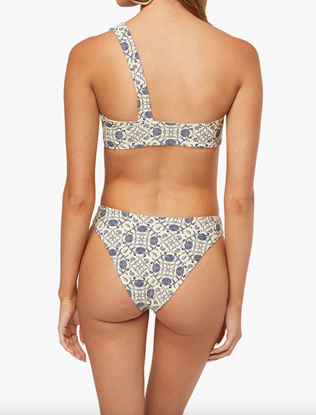 Ruched Asymmetrical Bikini Top