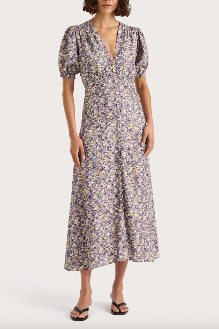 faithfull the brand bellavista midi dress Bellavista Midi Dress (Careyes Floral Marigold)