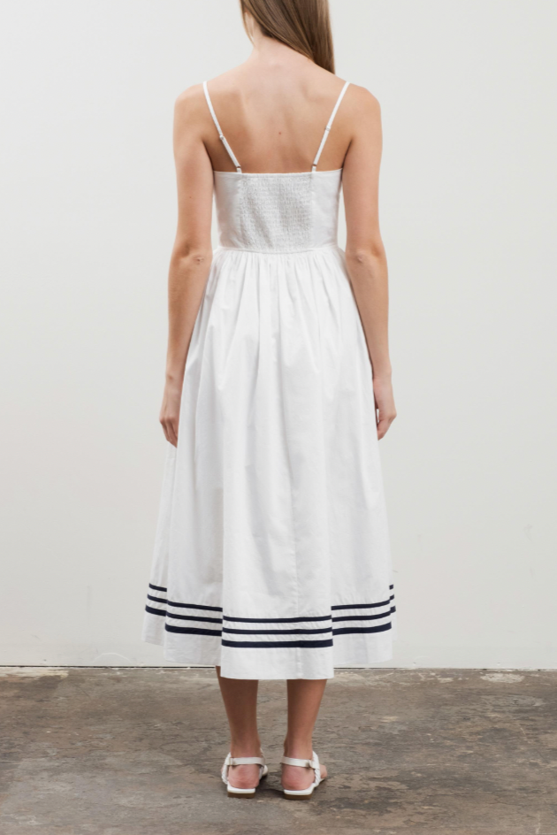 Spaghetti Strap Smocked Midi Dress