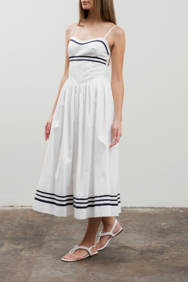 Spaghetti Strap Smocked Midi Dress