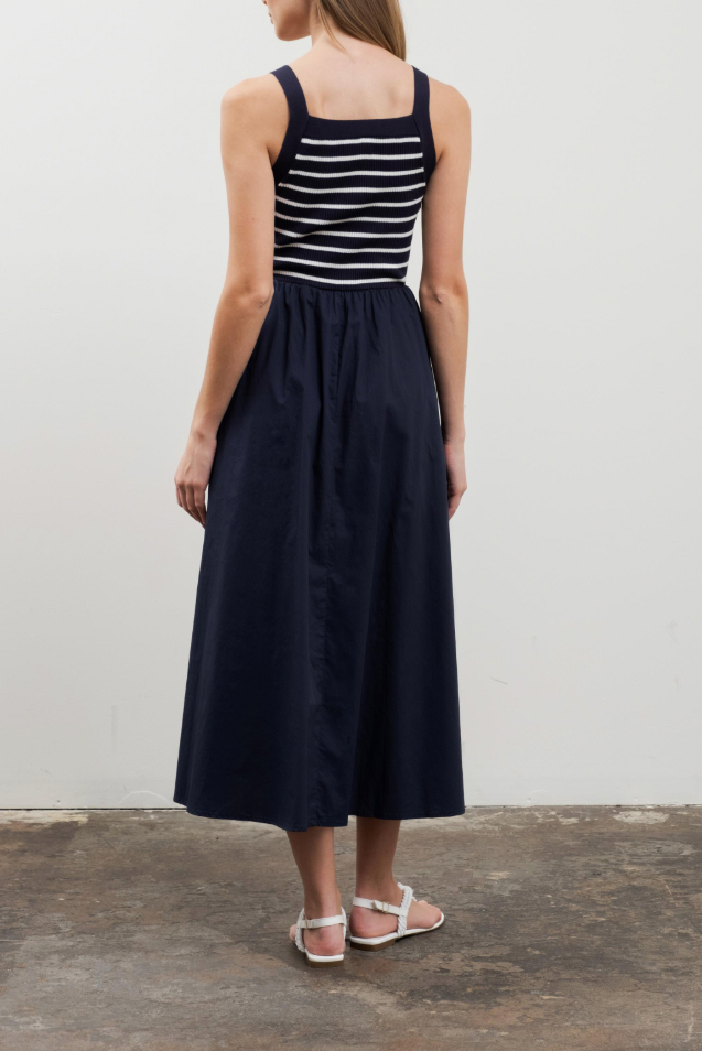 Square Neck Sweater Tank Midi Dress