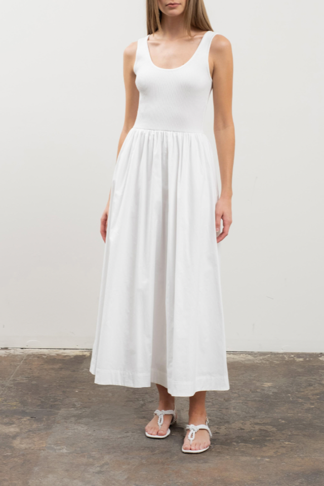 Sweater Tank Midi Dress - Ivory | Salt Nantucket Salt Boutique Sweater Tank Midi Dress - Ivory | Salt Nantucket Salt Boutique