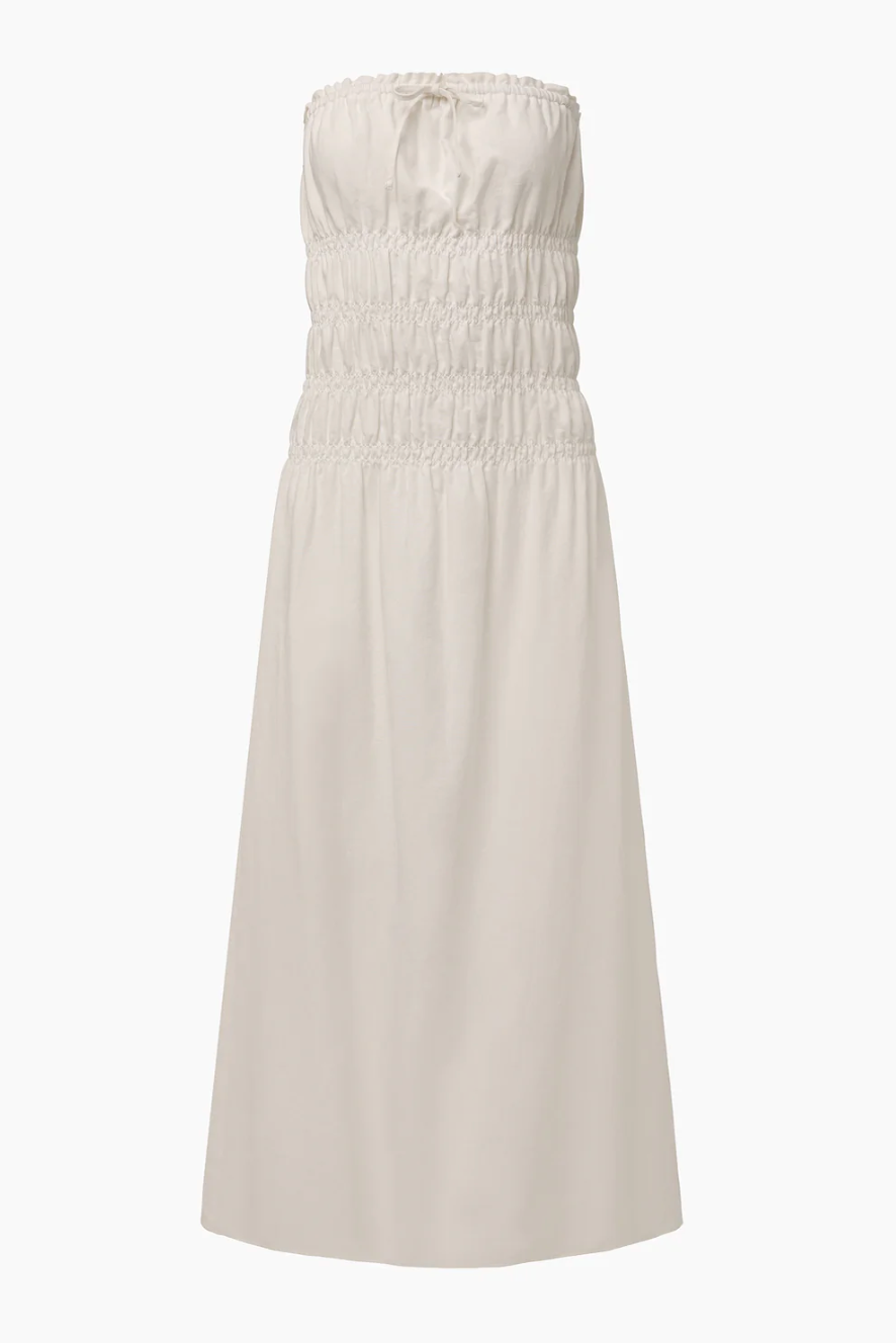 Air Linen Smocked Maxi Dress