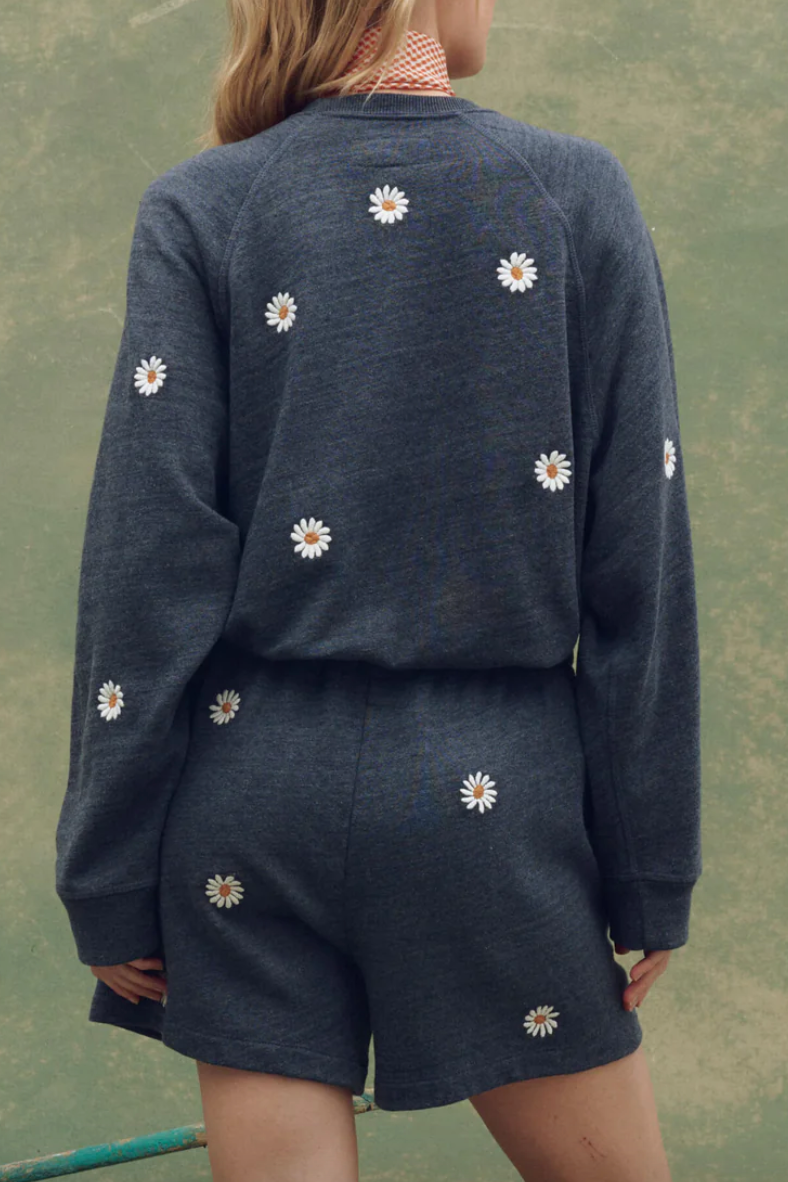 The Slouch Sweatshirt Daisy Embroidery