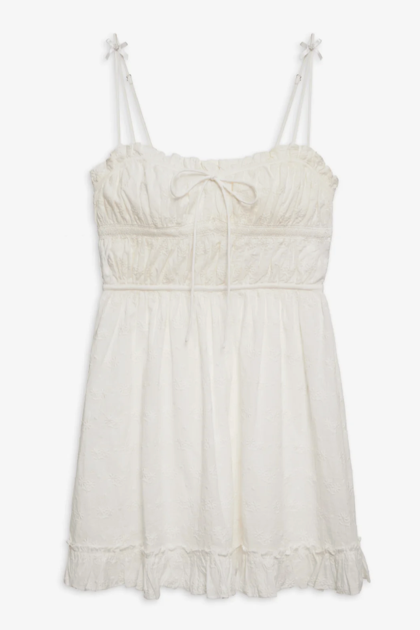 Edie Eyelet Slip Mini Dress