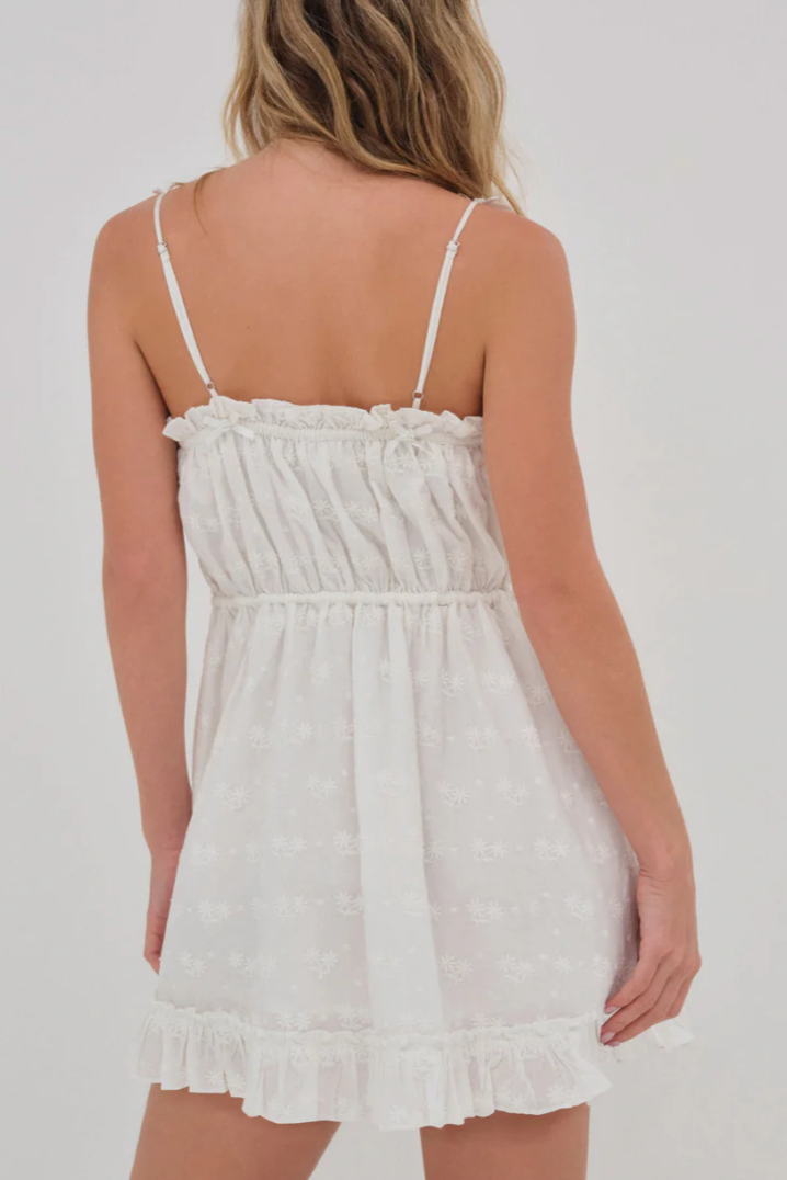 Edie Eyelet Slip Mini Dress