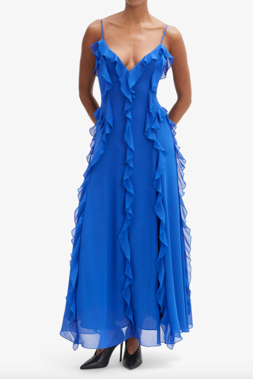 Veris Ruffle Maxi Dress