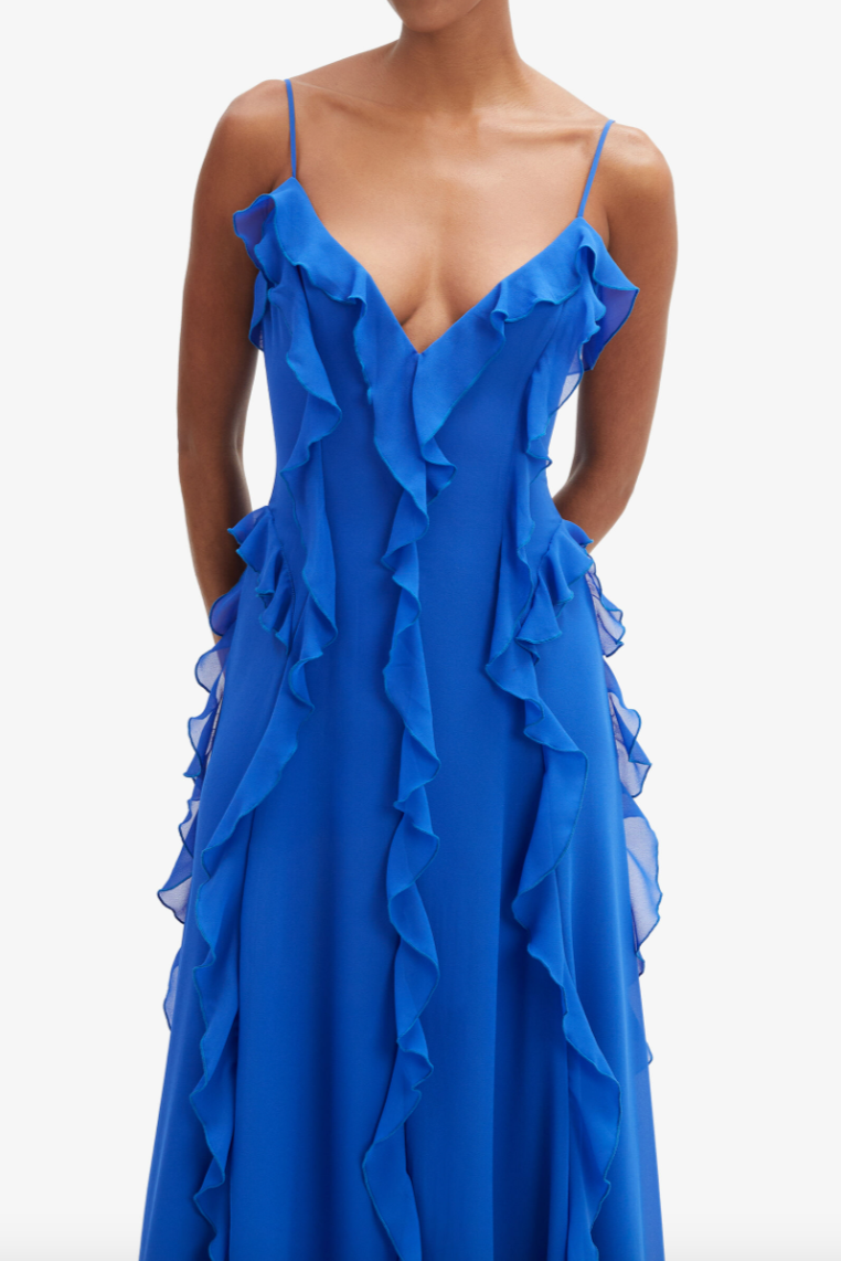 Veris Ruffle Maxi Dress