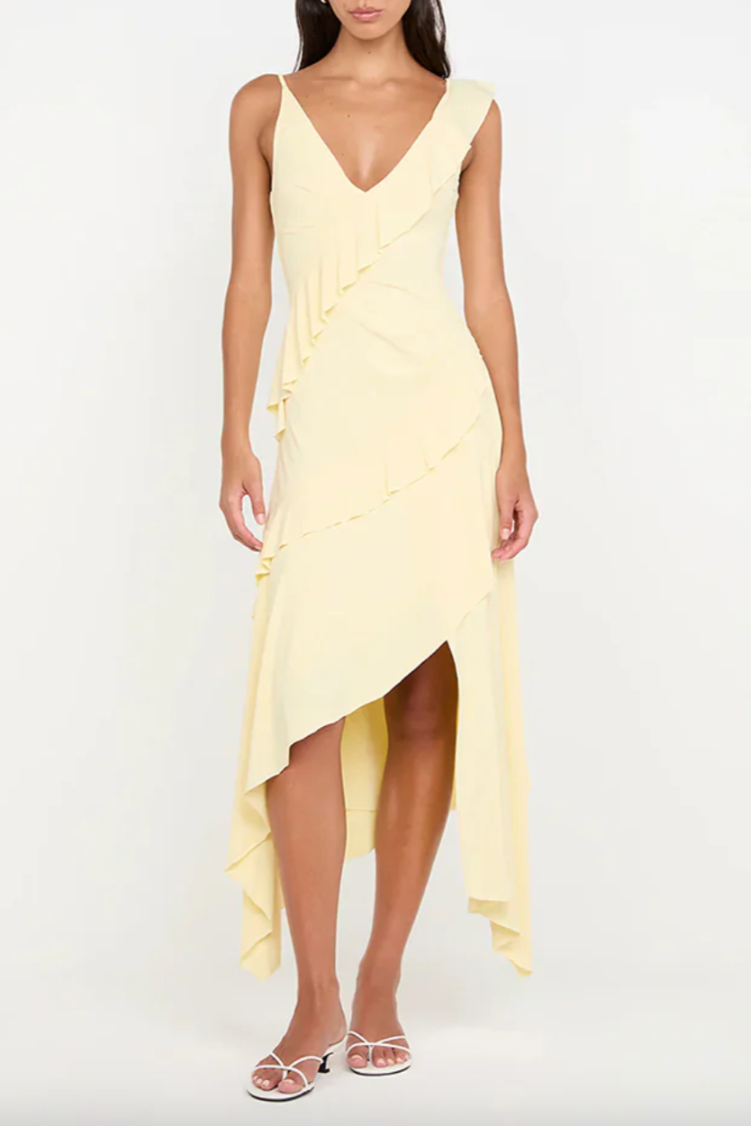 Marnie Asym Dress - Butter | Salt Nantucket Salt Boutique Marnie Asym Dress - Butter | Salt Nantucket Salt Boutique