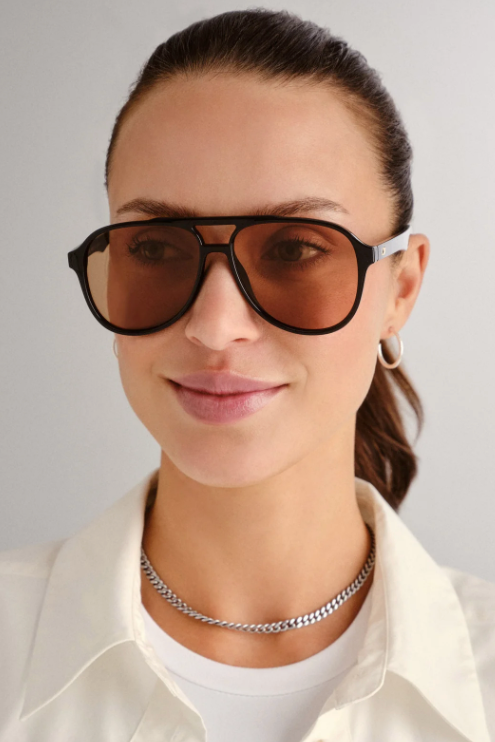 Le Spec Tragic Magic Sunglasses - Black / Tan Tint