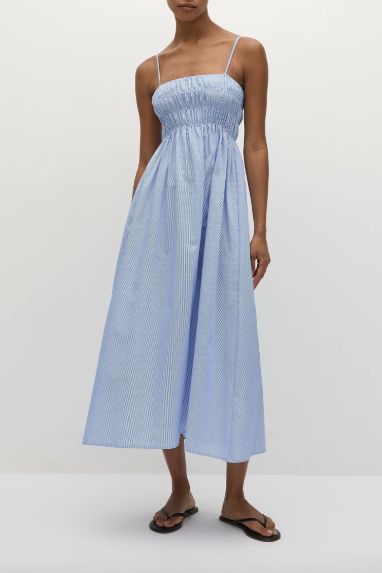 Nica Midi Dress - Soft Blue Stripe | Salt Nantucket Salt Boutique Nica Midi Dress - Soft Blue Stripe | Salt Nantucket Salt Boutique