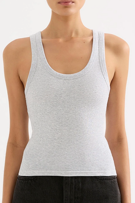 Organic Rib Singlet  -GreyMarle