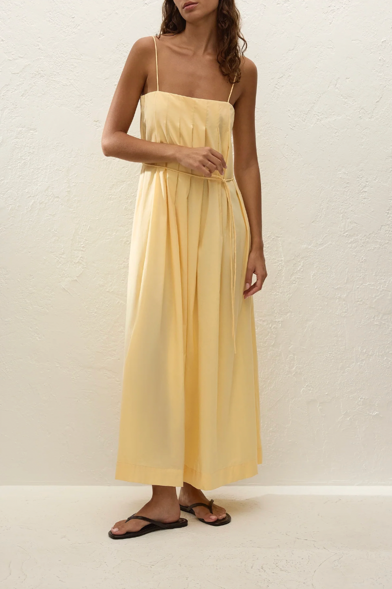 Lopez Midi Dress Banana, M / Banana