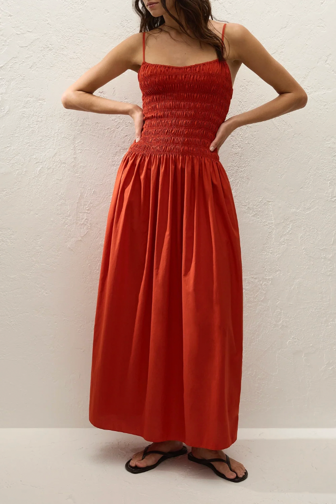 Faithfull | Women's Araceli Maxi Dress Dusty Tomato