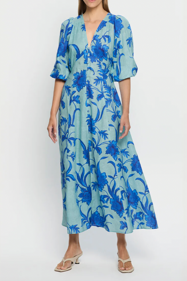 Juniper Maxi Dress - Cobalt Blue / Green | Salt Nantucket XS / Cobalt Blue Green