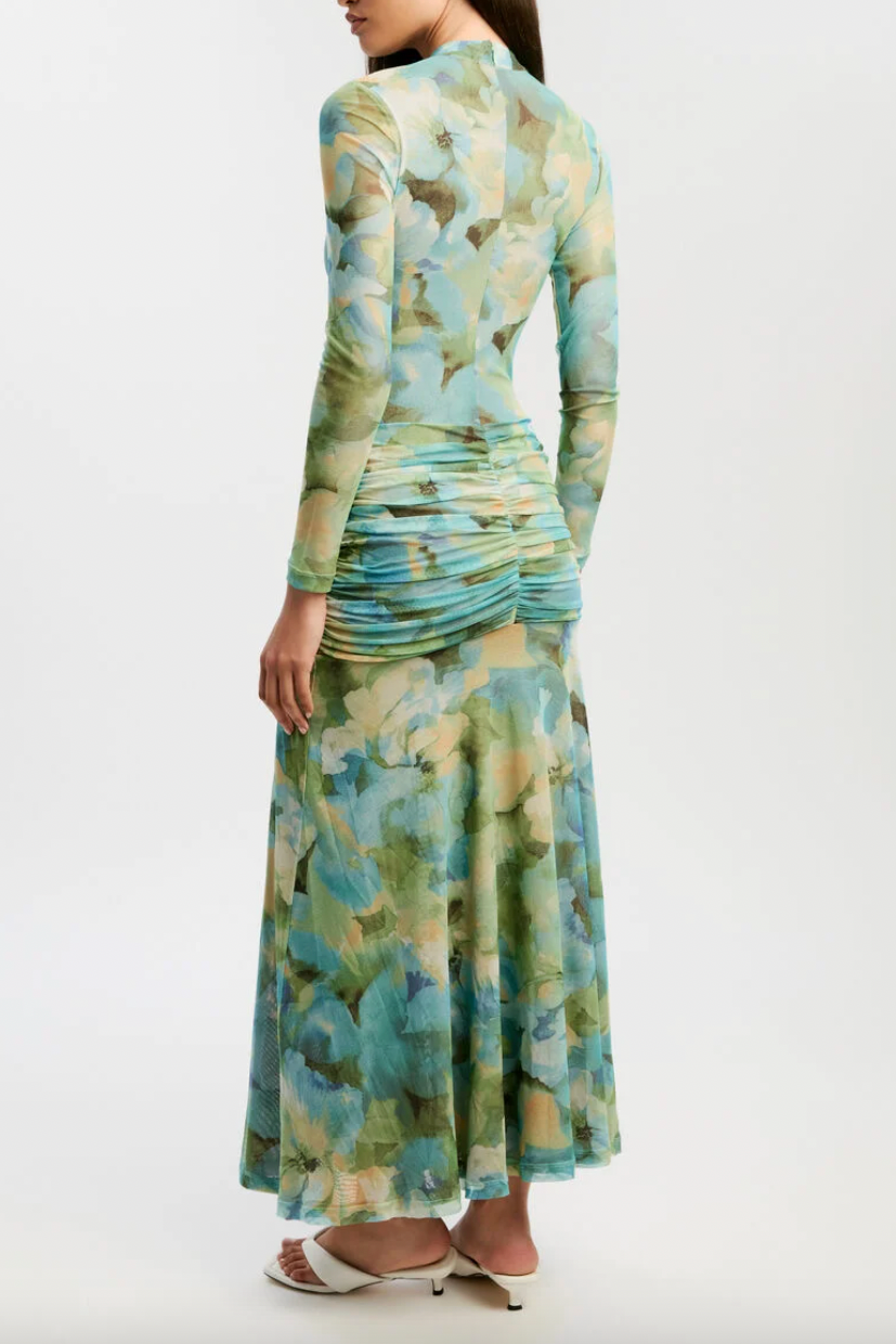 Lea Floral Mesh Dress