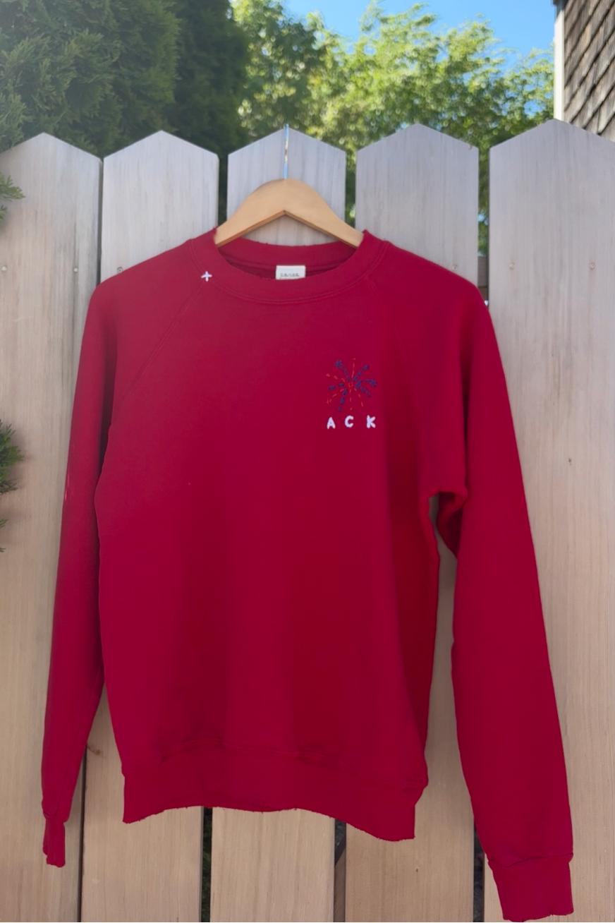 "ACK" Fireworks Sweatshirt - Red