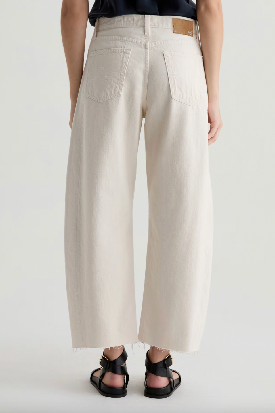 Hattie Crop High Rise Barrel Jean