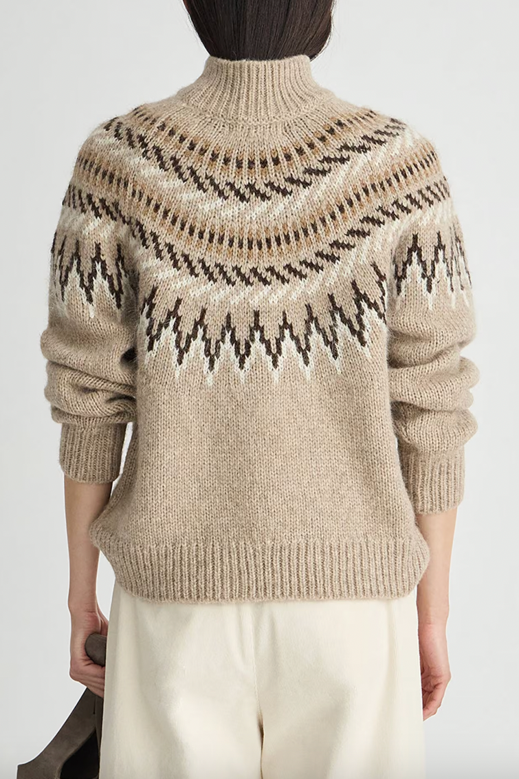 Fair Isle Mock Neck