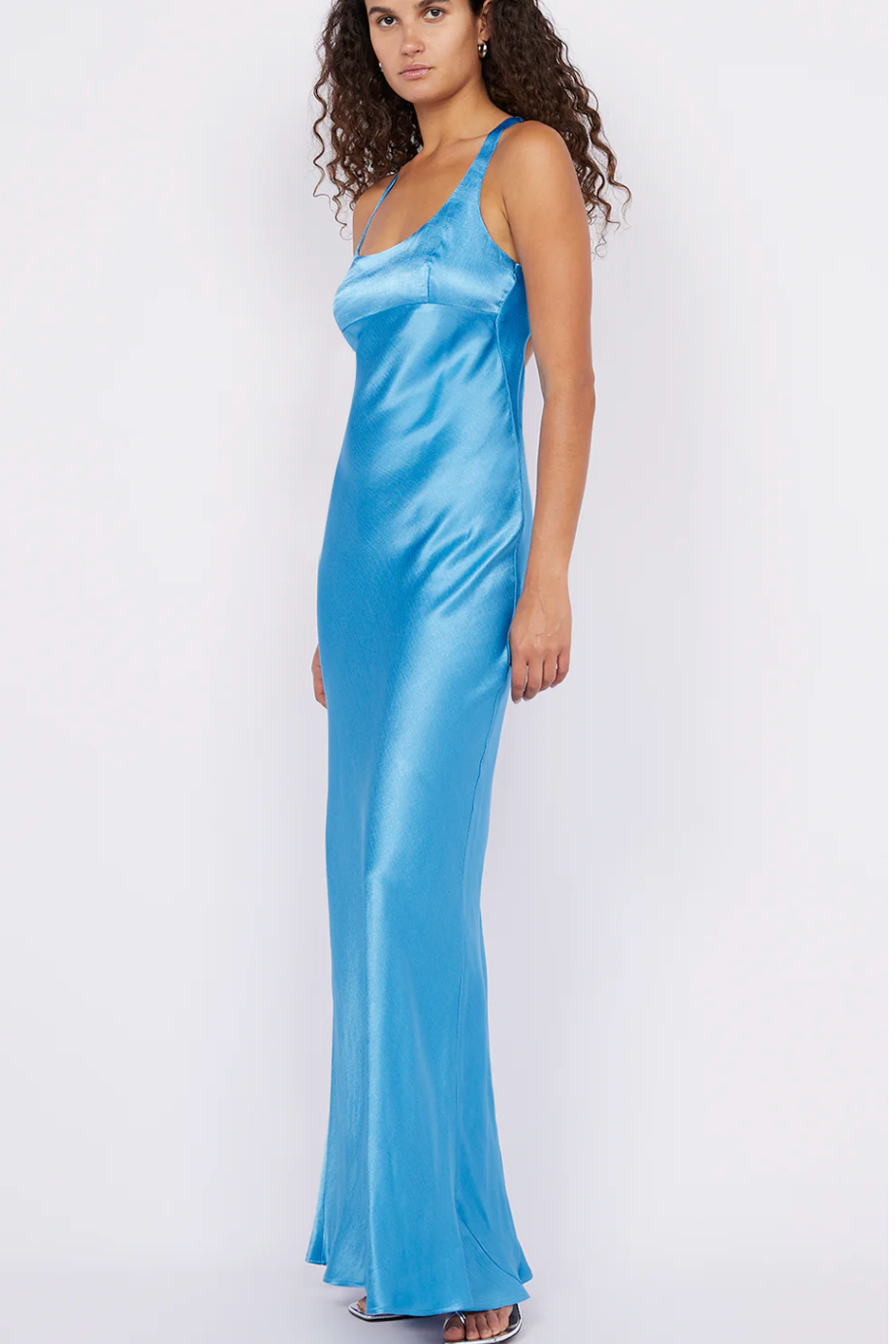 Maxina Crossover Dress - Mid Blue