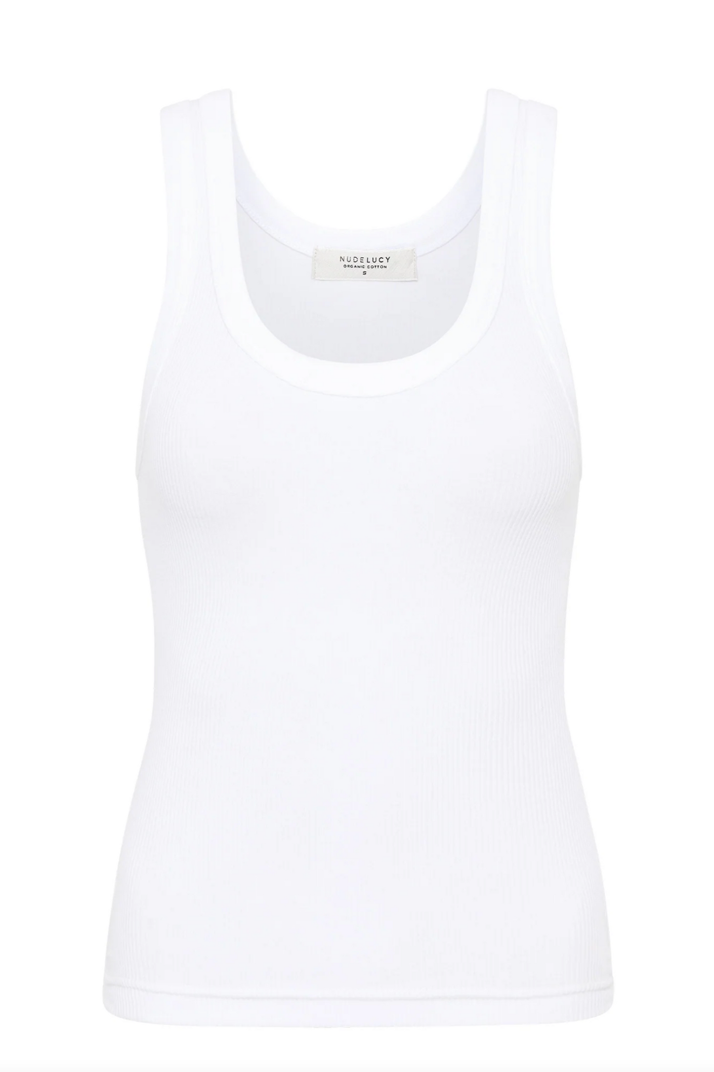 Organic Rib Singlet - White
