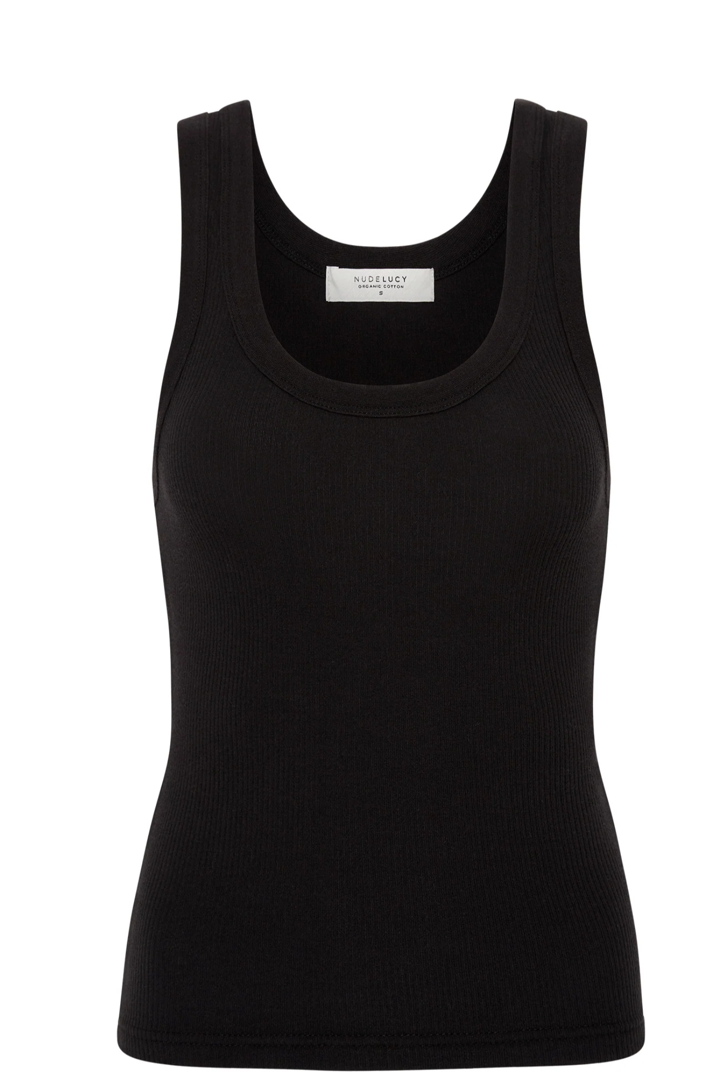 Organic Rib Singlet - Black