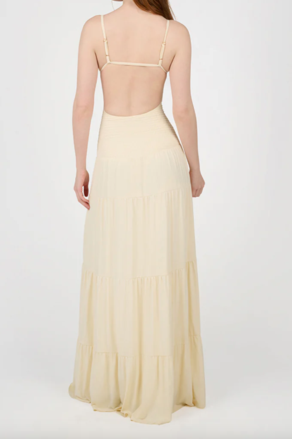 Smocked Drop Waist Maxi Dress
