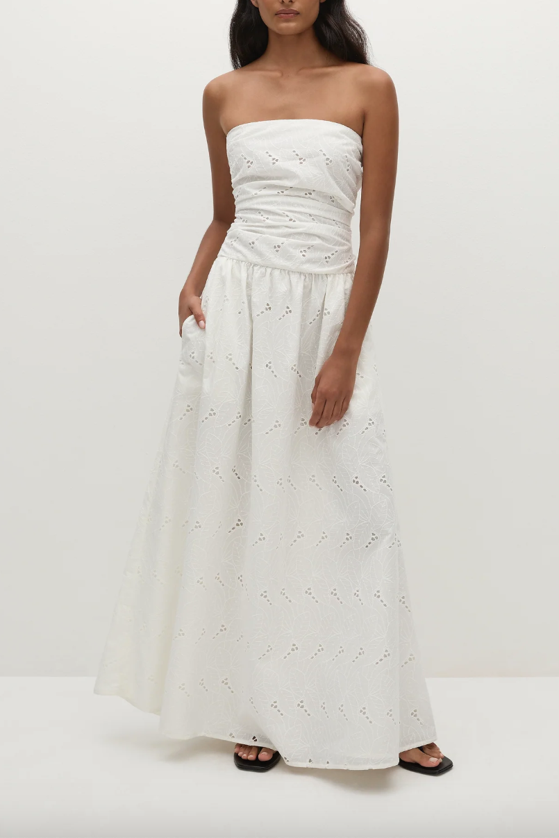 dress stores in moa Moa Maxi Dress| Birgitta Broderie Anglaise White S / White