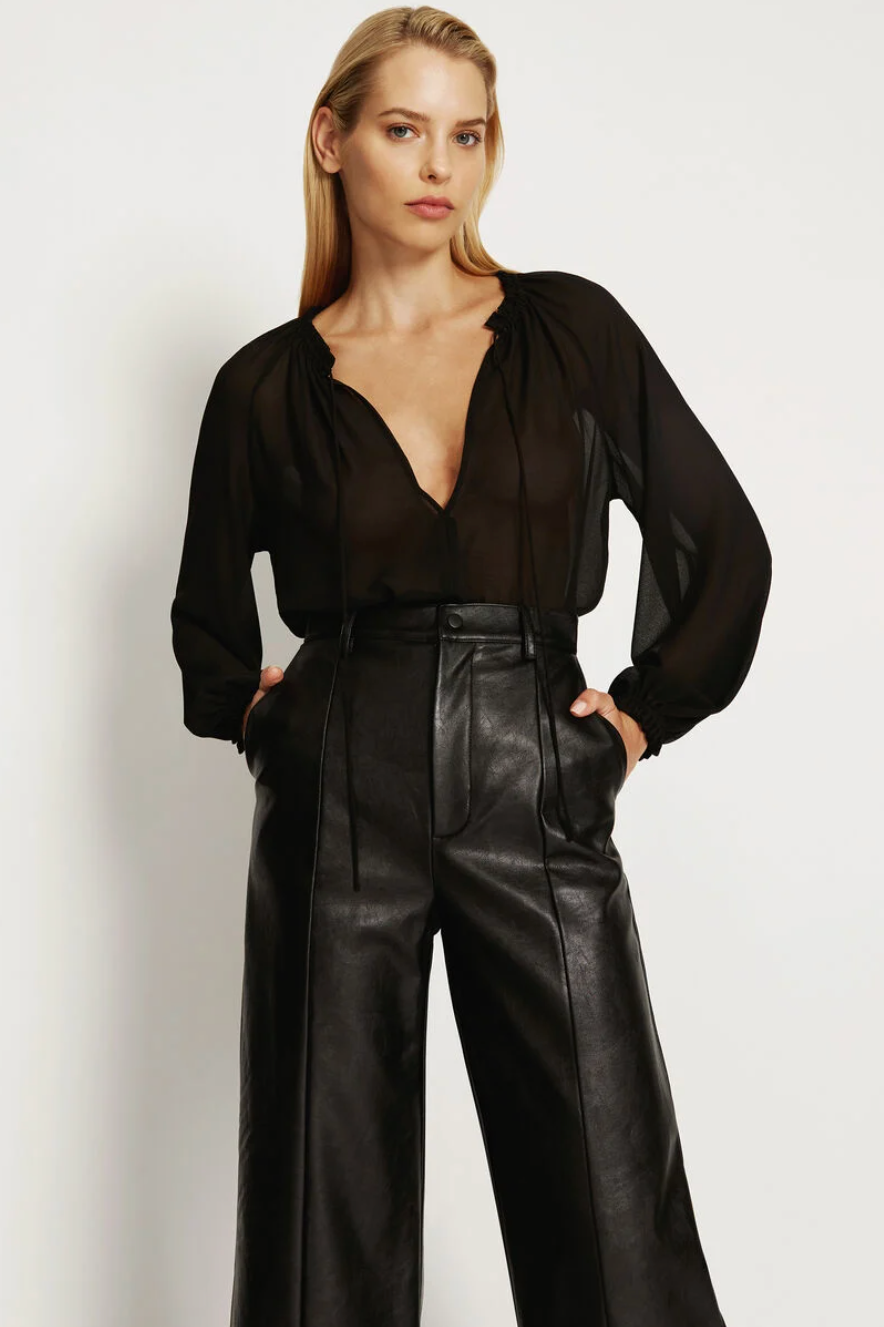 Landen Relaxed Blouse - Black