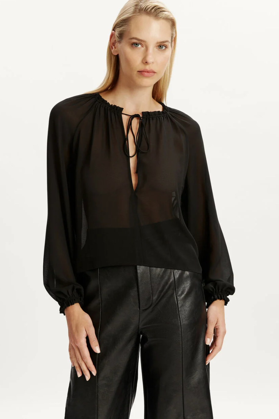 Landen Relaxed Blouse - Black