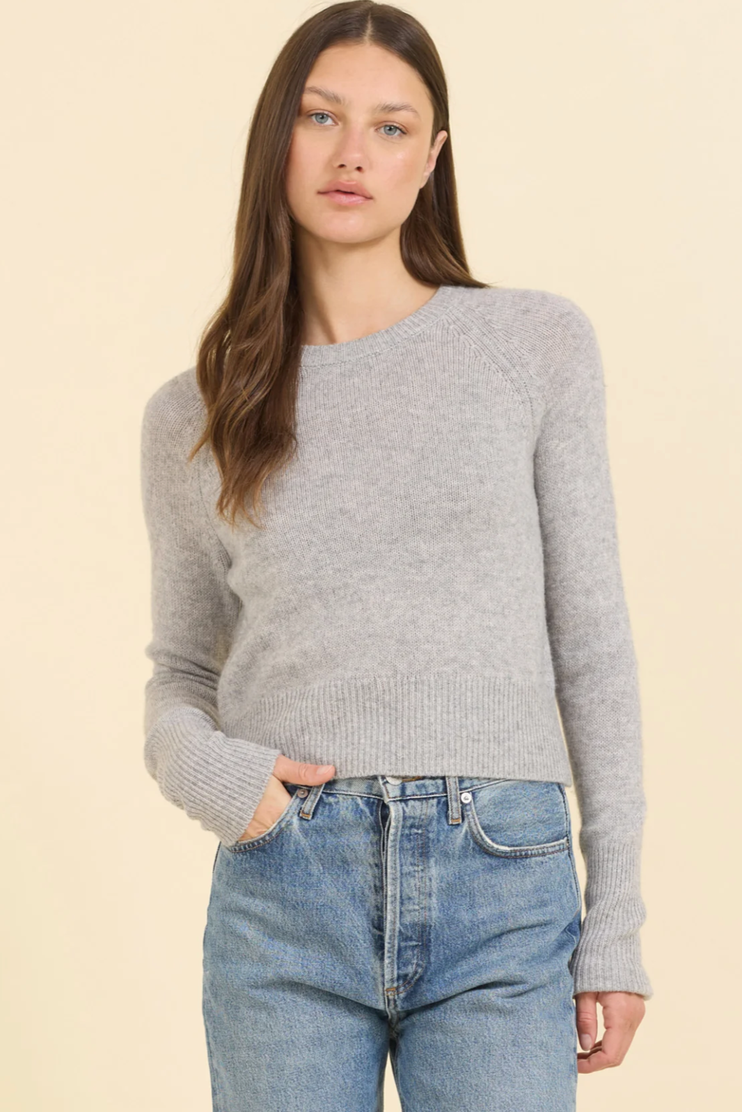 Blakely Cashmere Pullover - Heather Grey