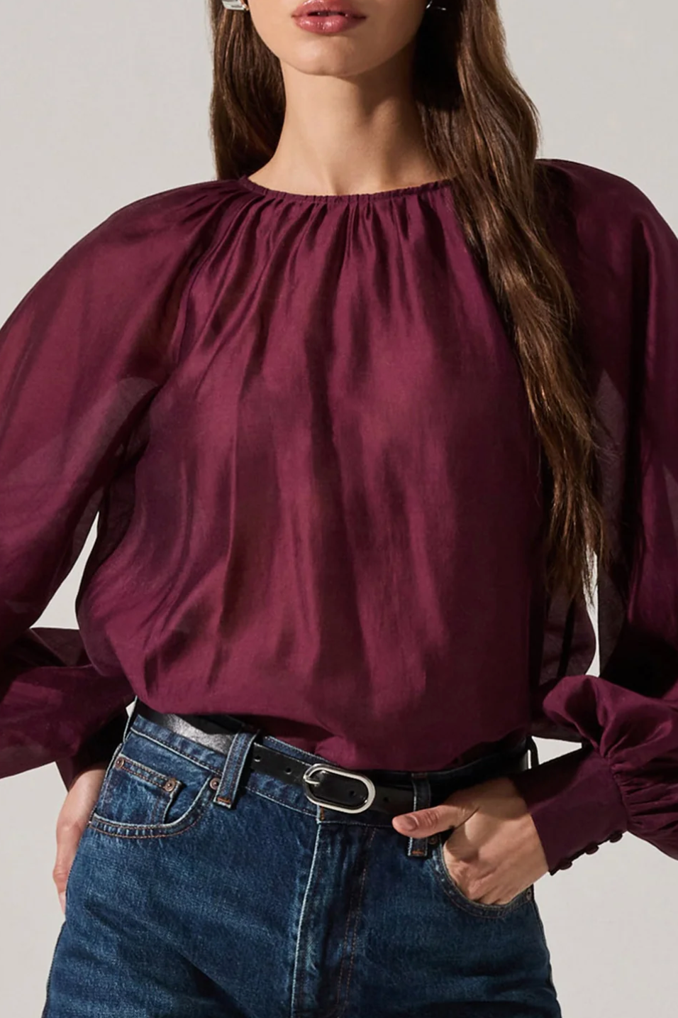 Reyen Top - Deep Wine