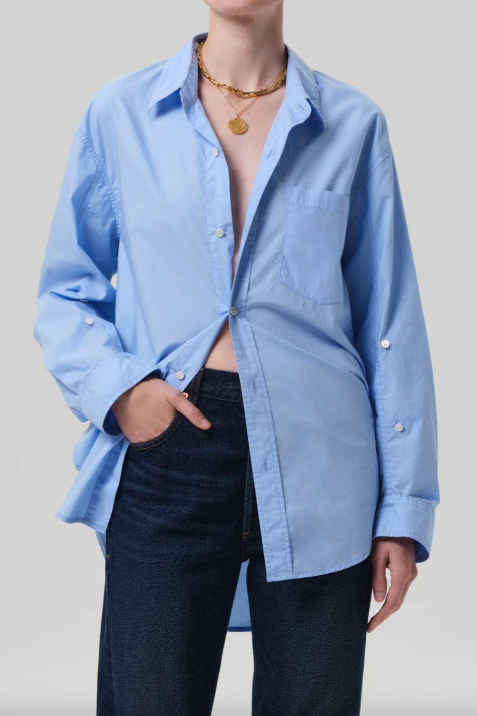 Kayla Shirt- Banker Blue