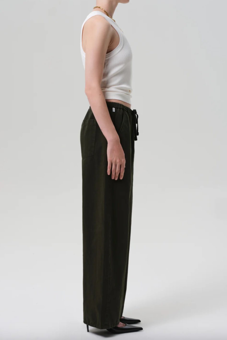 Aurora Pull on Pant in Moss