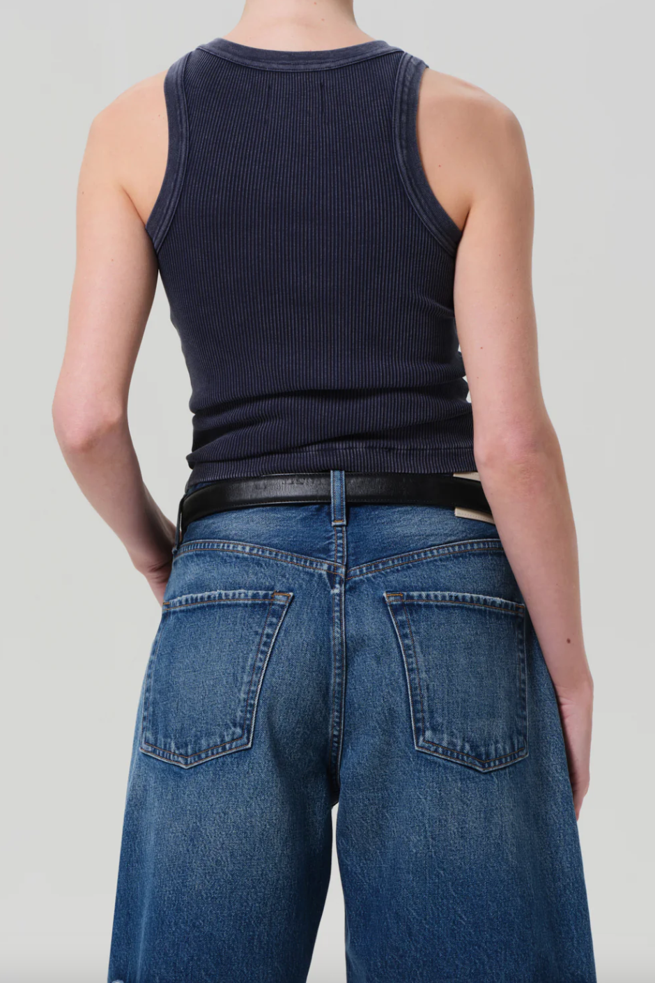 Isabel Rib Tank- Mineral Navy