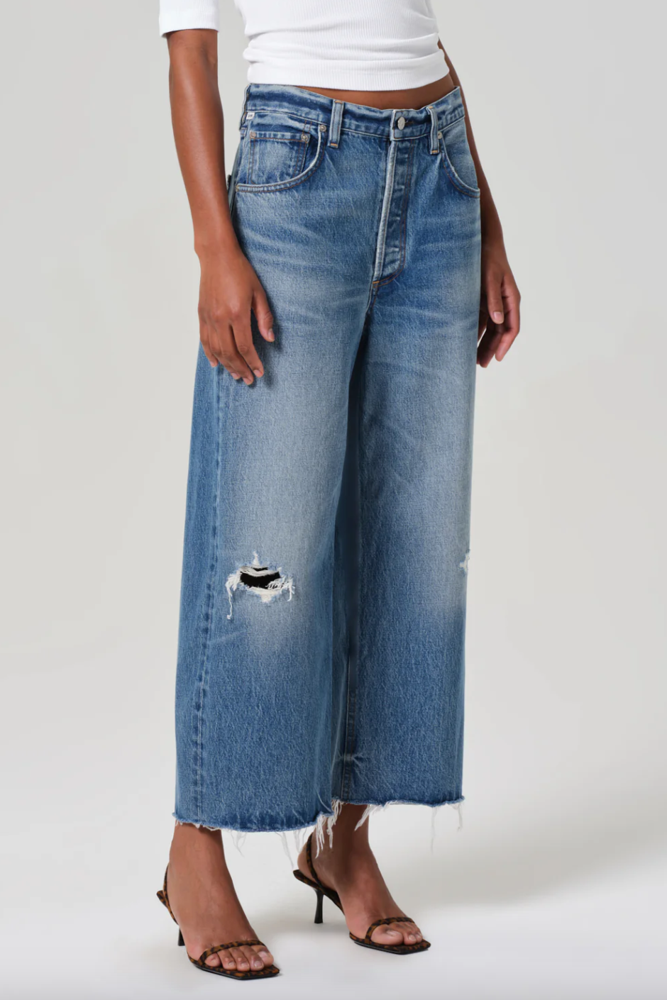 Ayla Raw Hem Cropped- Solano